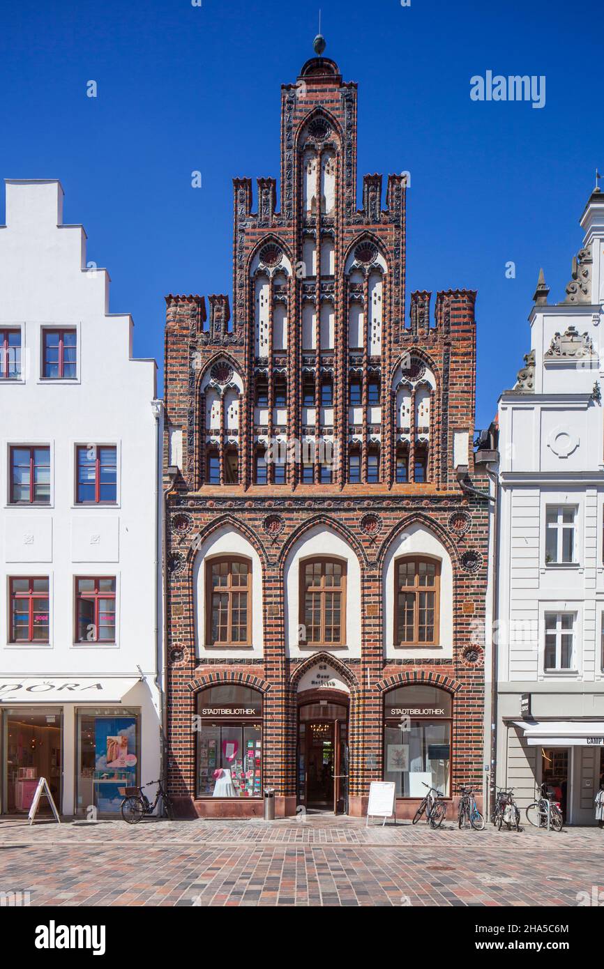 City Library,historical Stepped Gable House,pedestrian Zone Kröpeliner ...