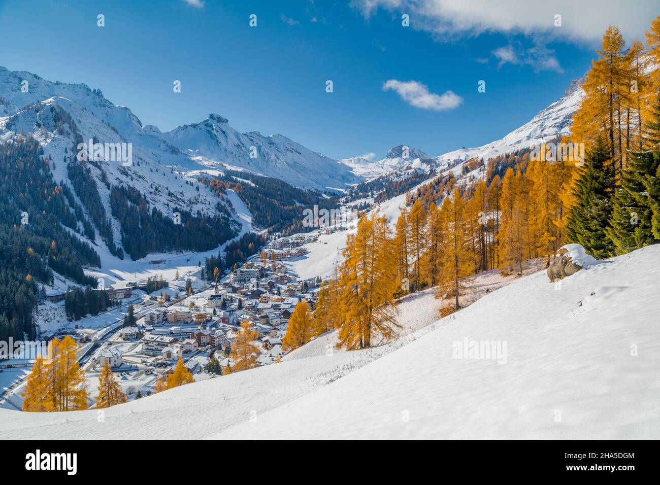 arabba,winter ski resort,livinallongo del col di lana,belluno,dolomites,veneto,italy Stock Photo