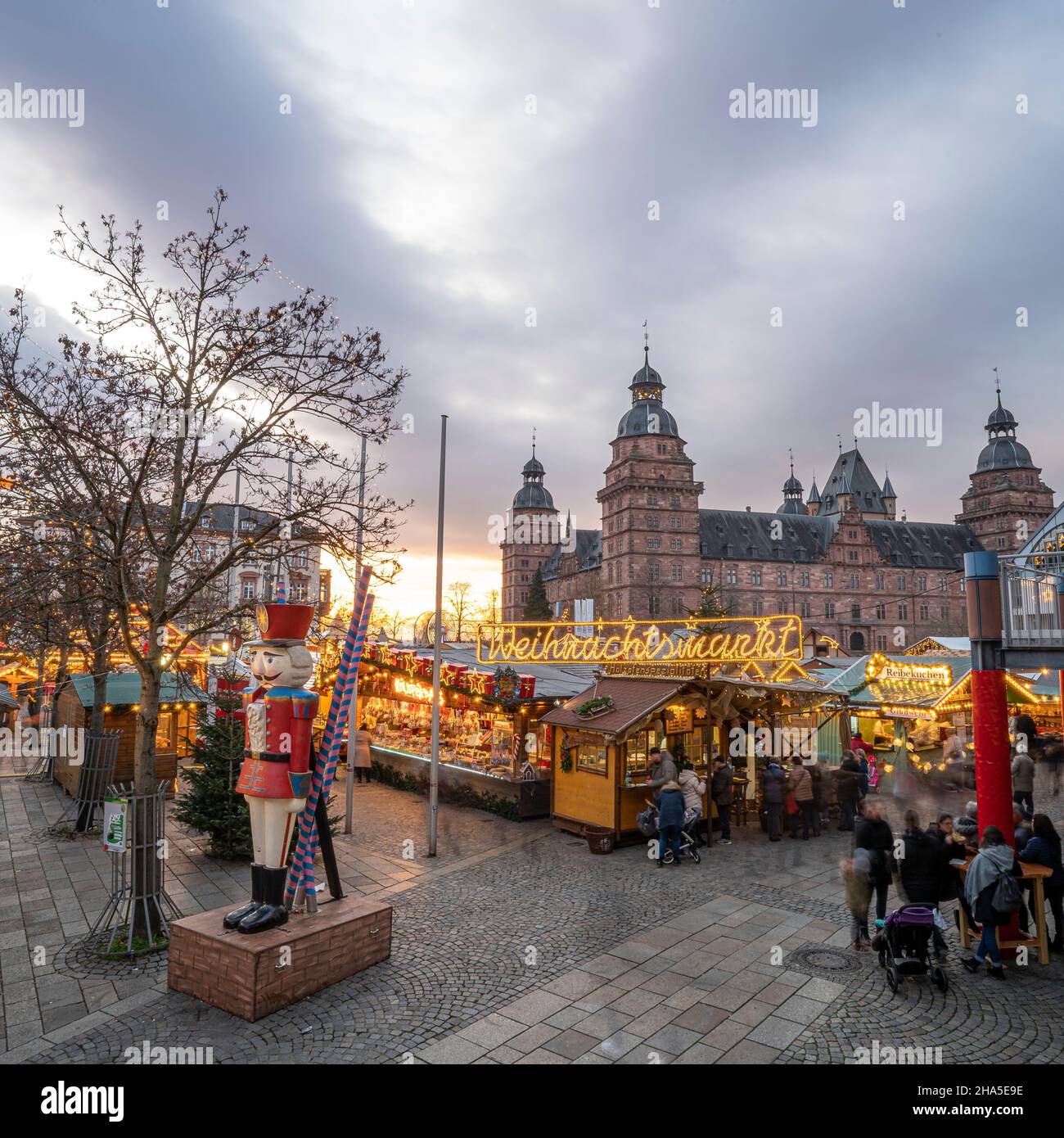 christmas market in aschaffenburg,lower franconia,bavaria,germany Stock