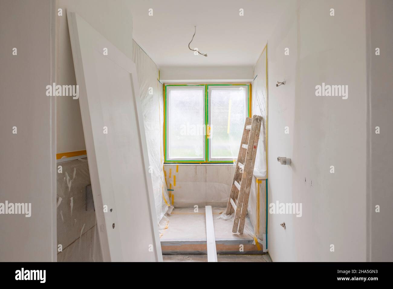 construction site,redevelopment and renovation of an apartment,empty space Stock Photo