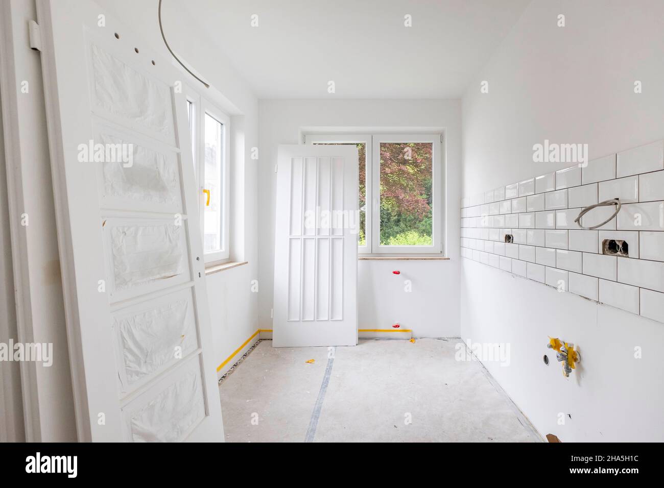 construction site,redevelopment and renovation of an apartment,empty space Stock Photo