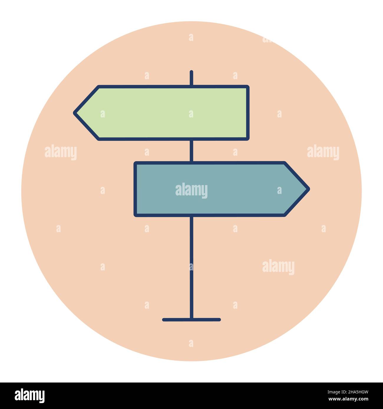 Signpost vector isolated icon. Navigation sign. Graph symbol for travel ...