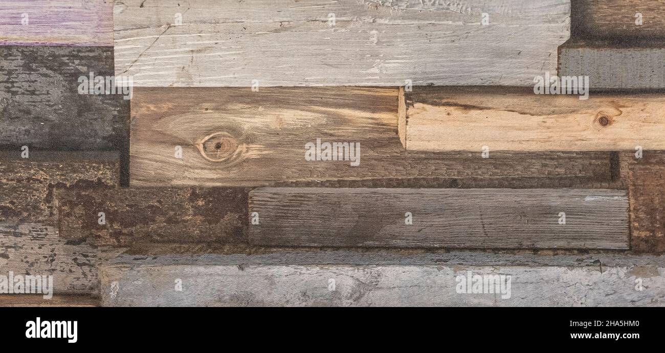 Light wood background panorama for background creation. Stock Photo