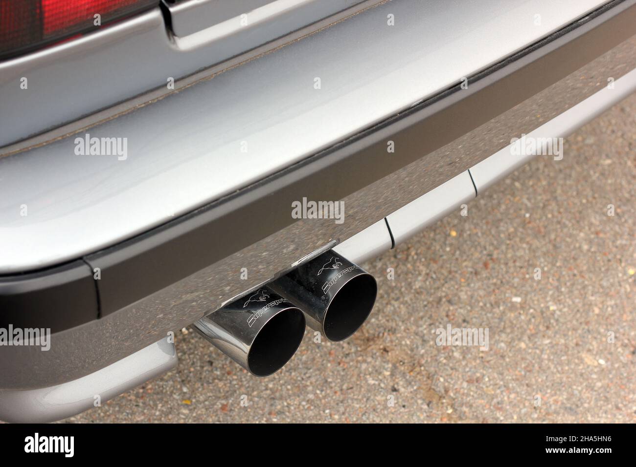 Car exhaust pipes Stock Photo Alamy