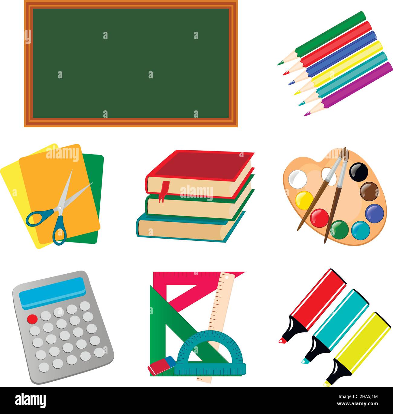 Ruler pencil eraser on Stock Vector Images - Alamy