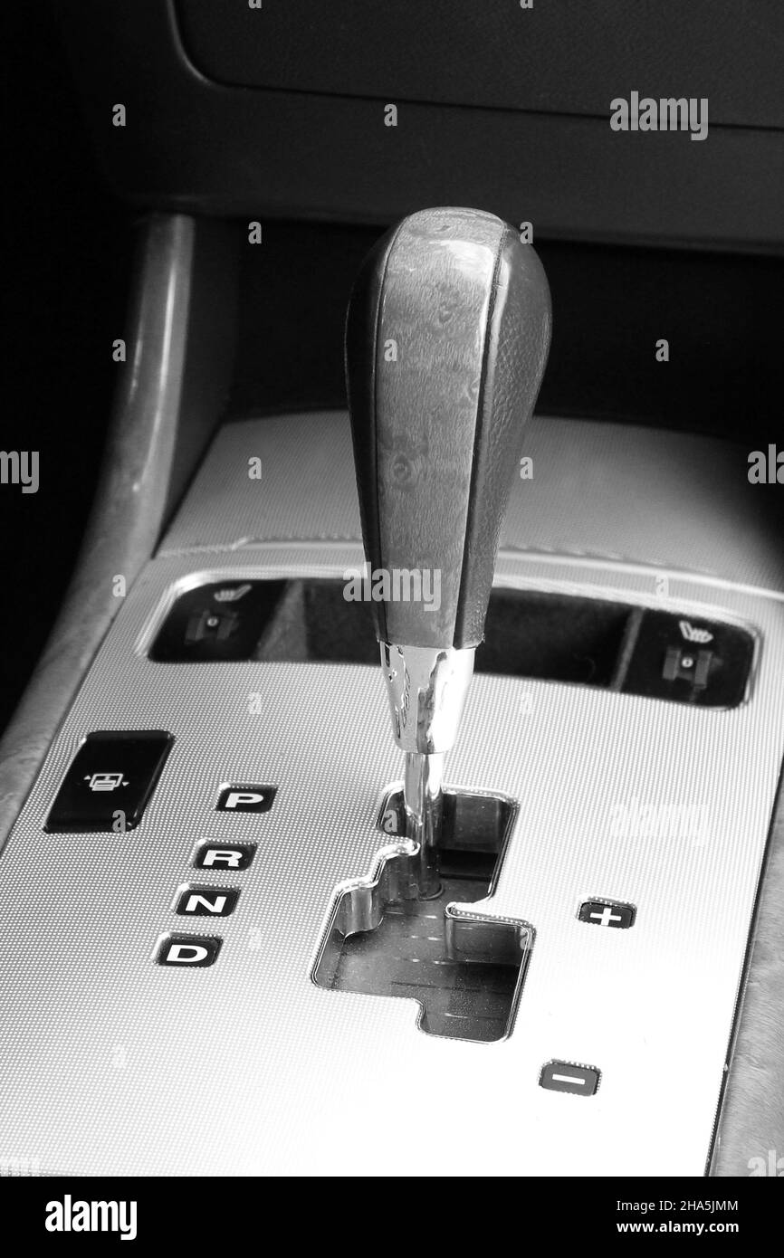 Automatic transmission of the car. Gear shifter Stock Photo Alamy