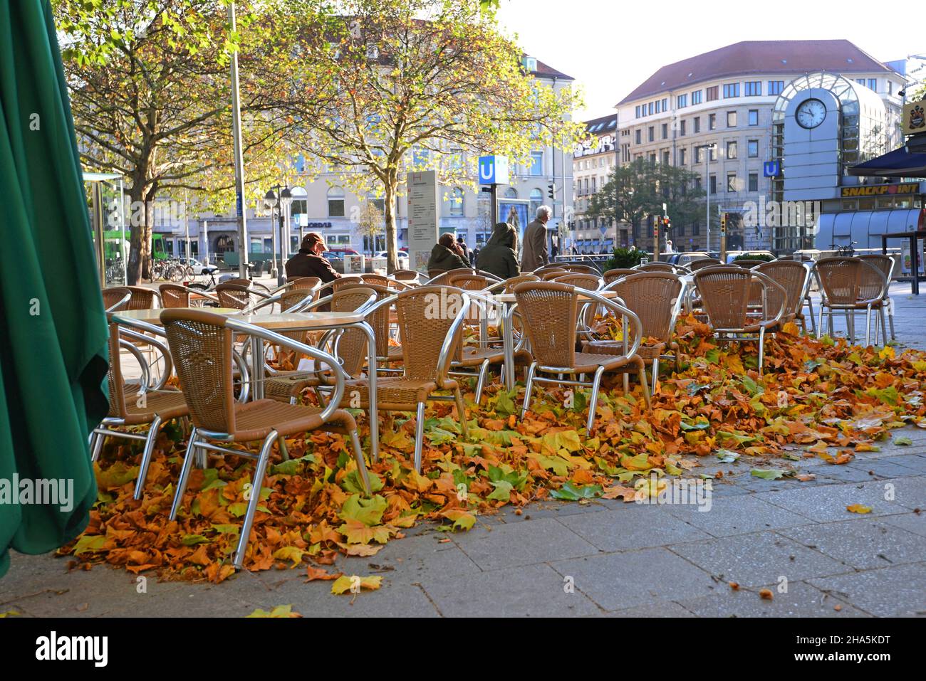 street coffee in autumn,hanover,lower saxony,germany Stock Photo