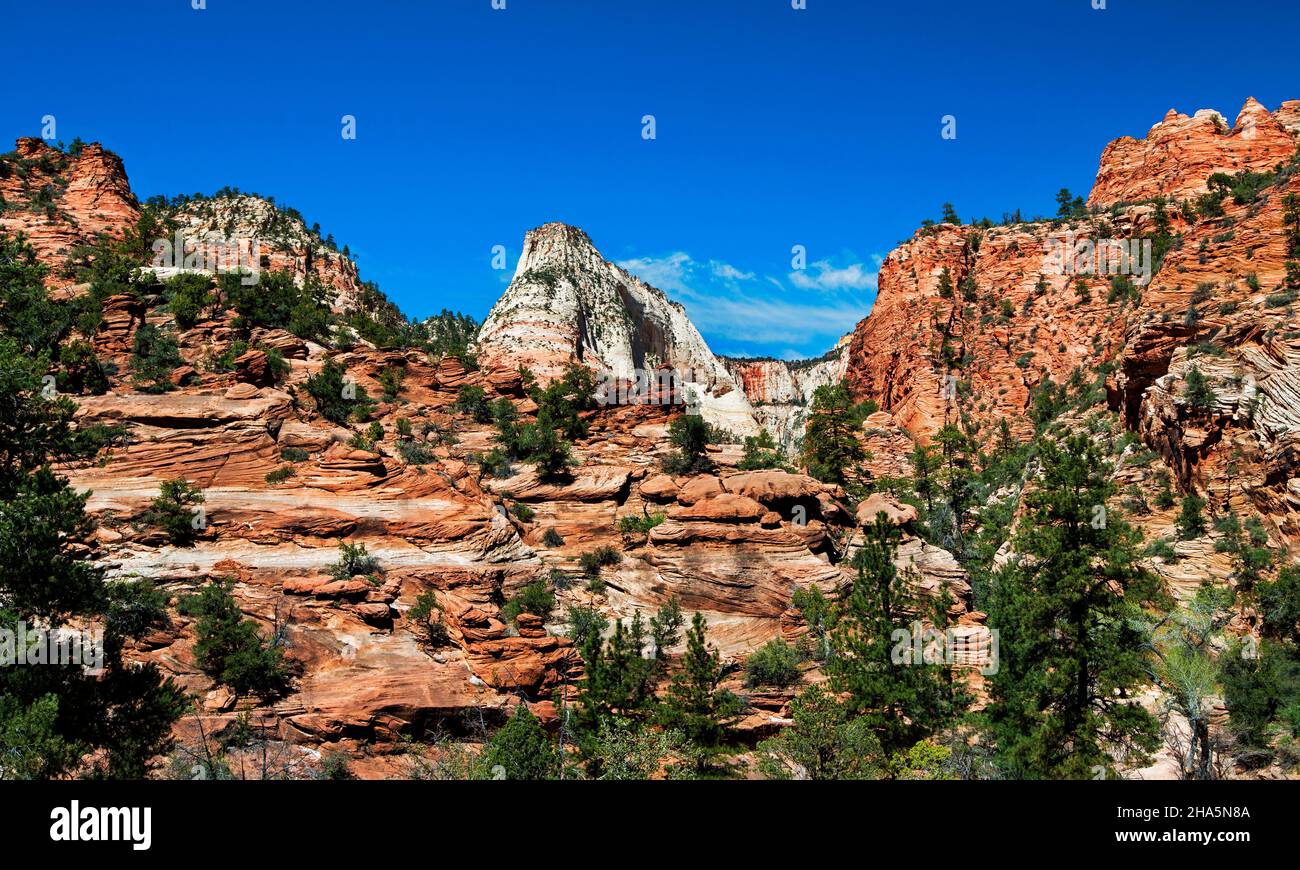 Mount Carmel, Mount Carmel Tunnel, Zion National Park, Utah Stock Photo