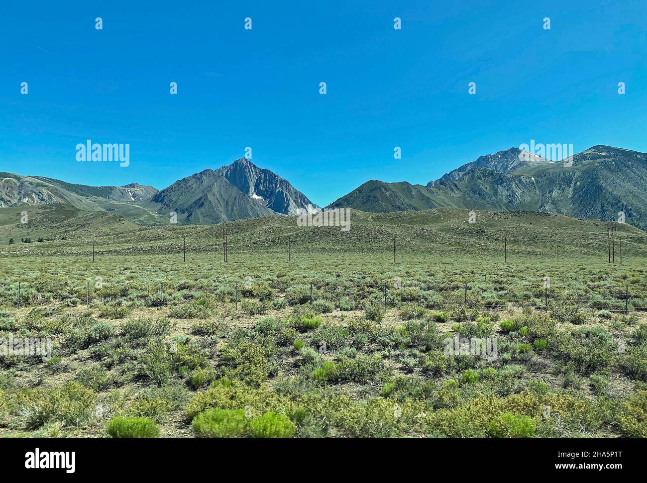 Landscape in Eastern Sierra, California Stock Photo