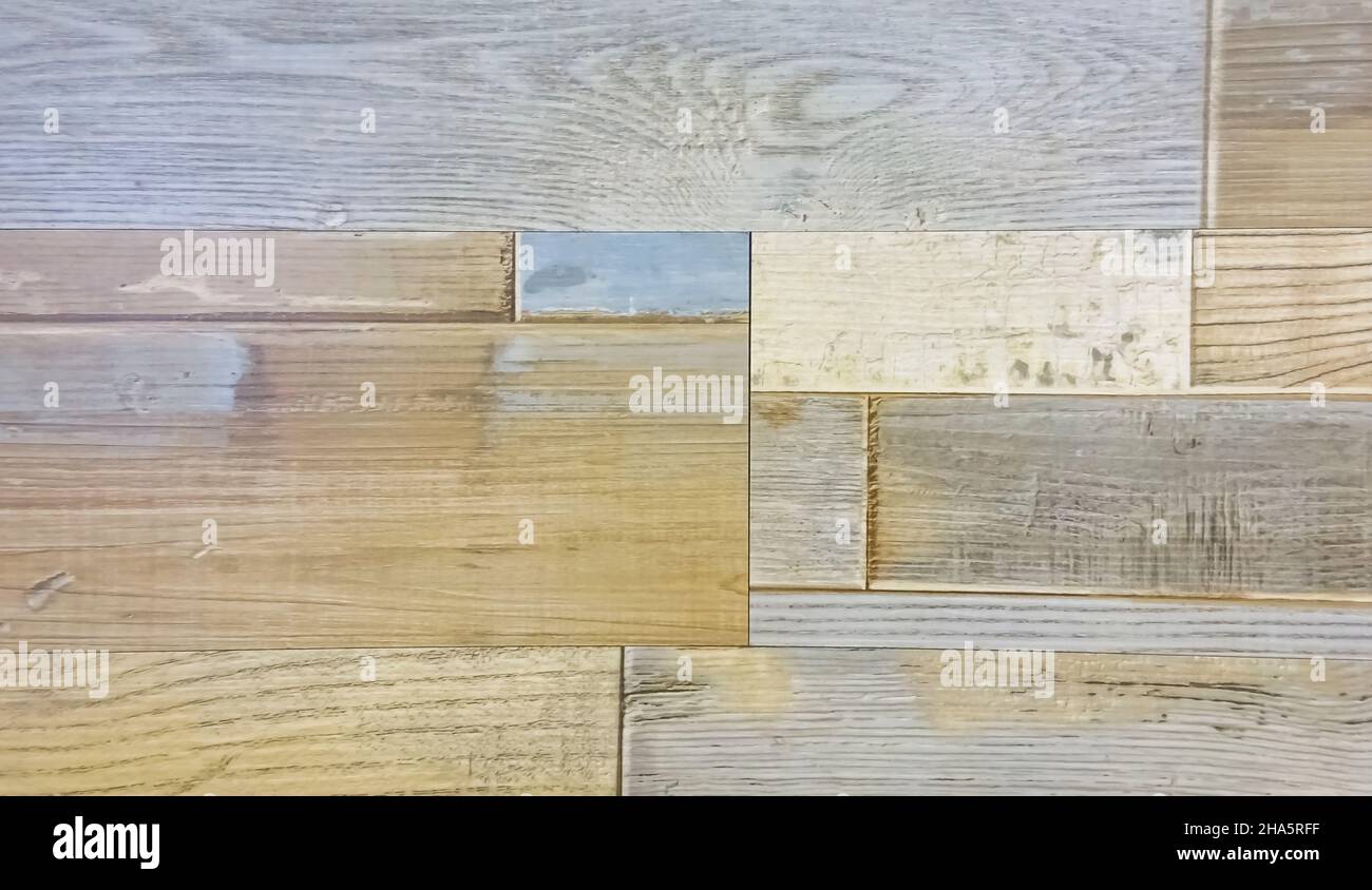 Light wood background panorama for background creation. Stock Photo