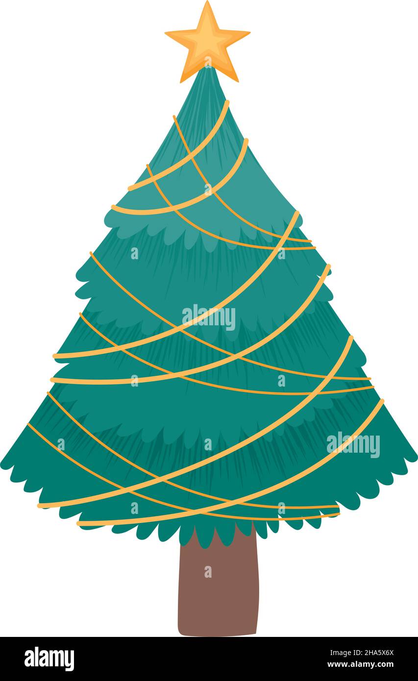 christmas tree with star Stock Vector Image &amp; Art - Alamy