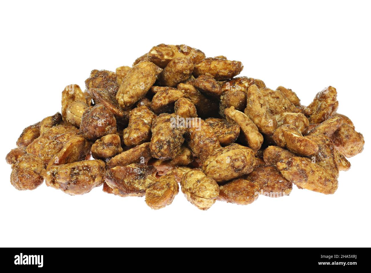 candied peanuts isolated on white background Stock Photo