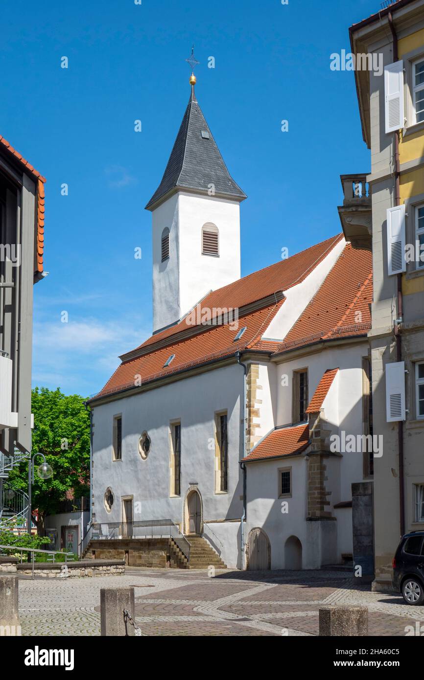 the kreuzkirche in bretten is the former lutheran church of the city she is also called the 'little church',bretten,baden-württemberg,germany Stock Photo