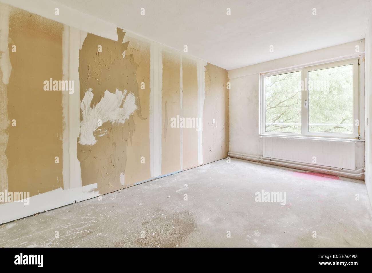 Image showcasing Interior design of a bright room with large windows Stock Photo - Alamy