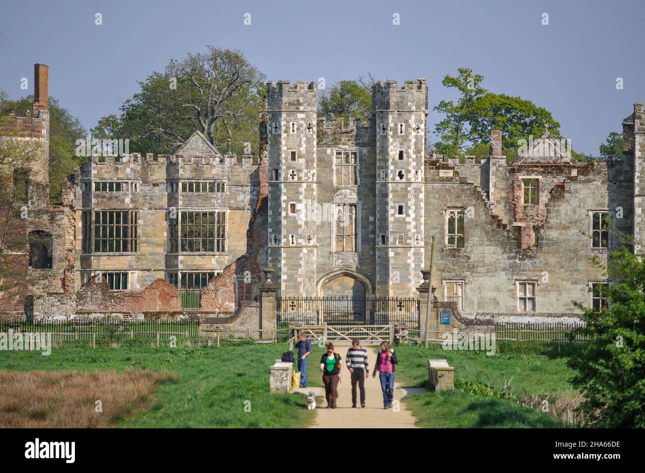 Cowdray House Tudor Mansion ruins, Midhurst, West Sussex, England, United Kingdom Stock Photo