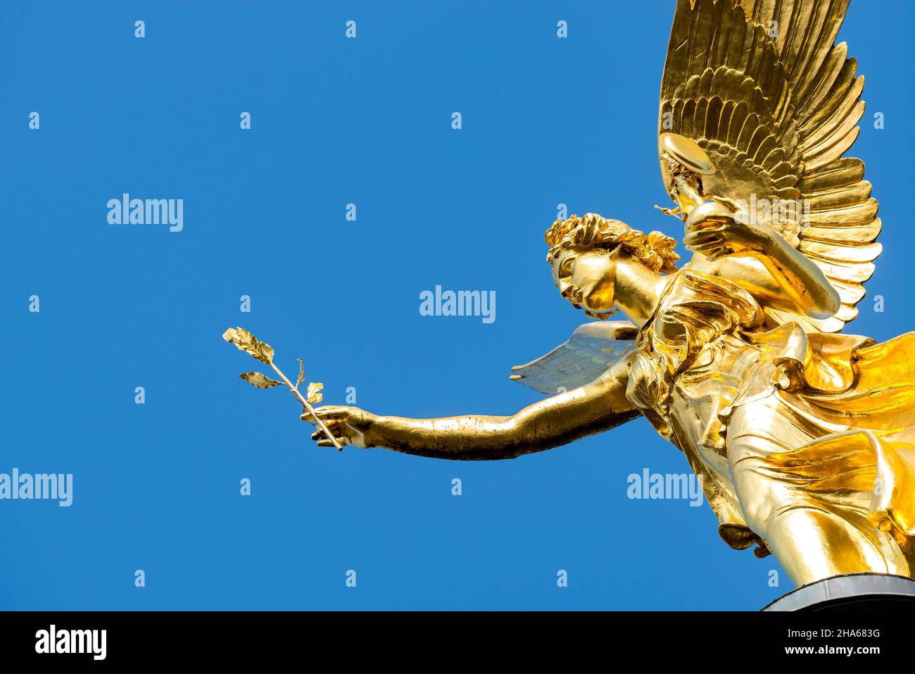the angel of peace on the peace monument in munich Stock Photo - Alamy
