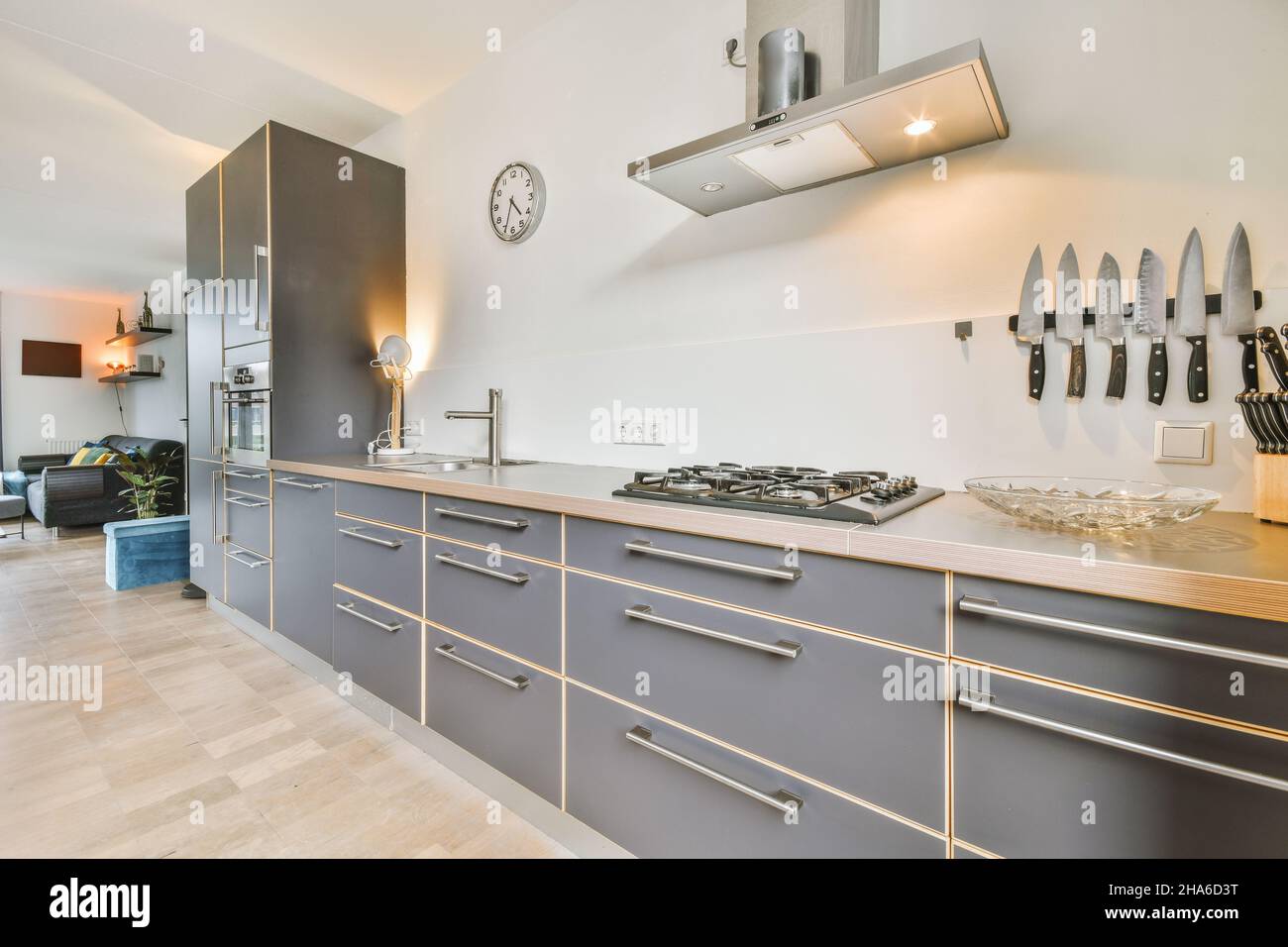 Curated visual reference: Gallery Detail: Stylish Interior Design Of A Modern Kitchen Stock Photo