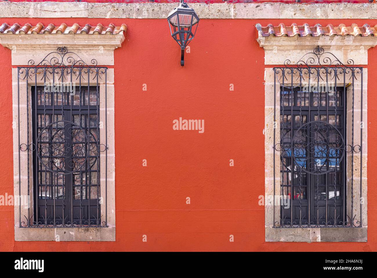 Morelia, Michoacan, colorful streets and colonial houses in Morelia