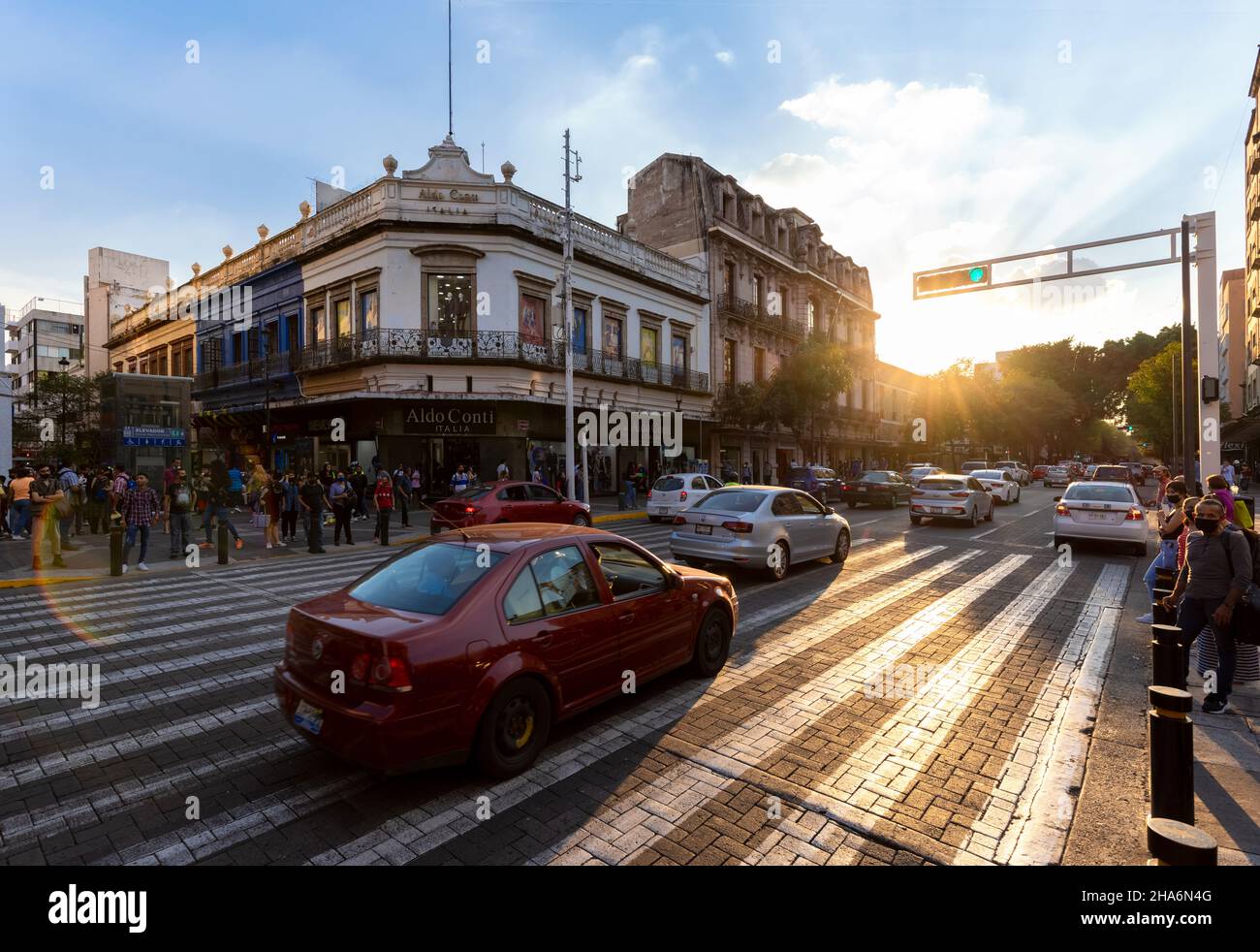 Guadalajara, Jalisco, Mexico, 14 October, 2021 Colorful colonial