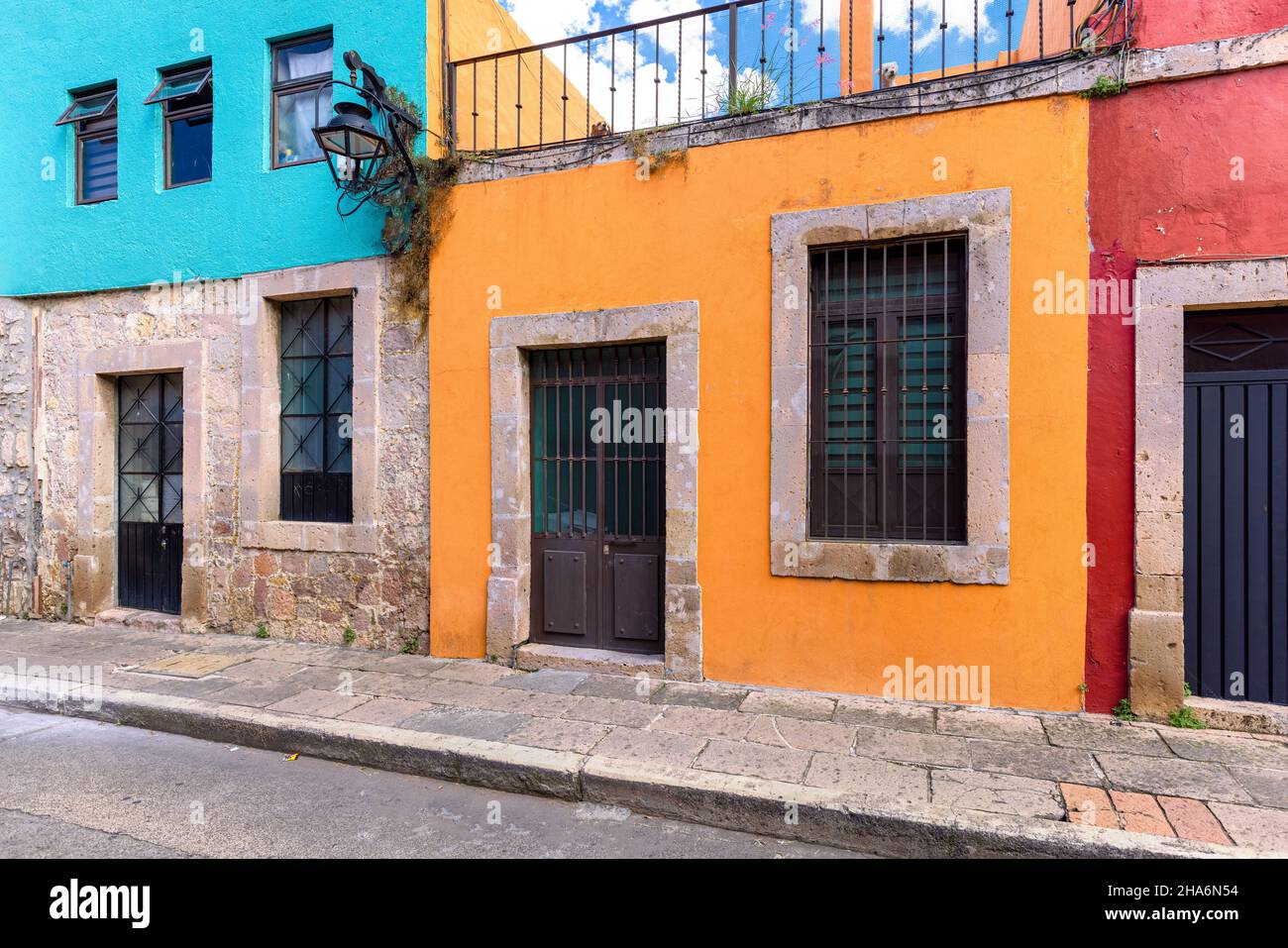 Morelia, Michoacan, colorful streets and colonial houses in Morelia