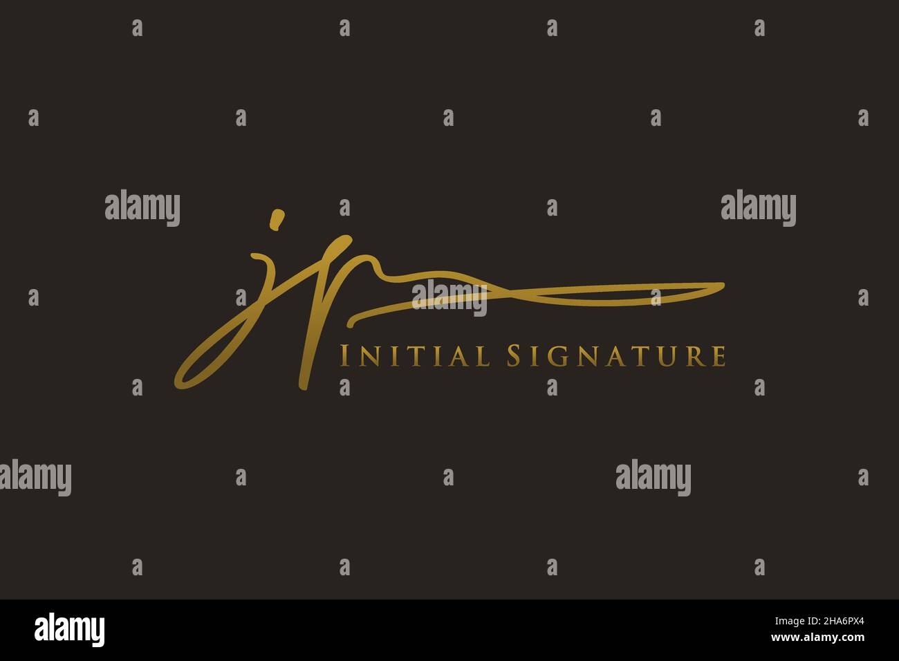 JP Letter Signature Logo Template elegant design logo. Hand drawn Calligraphy lettering Vector illustration. Stock Vector