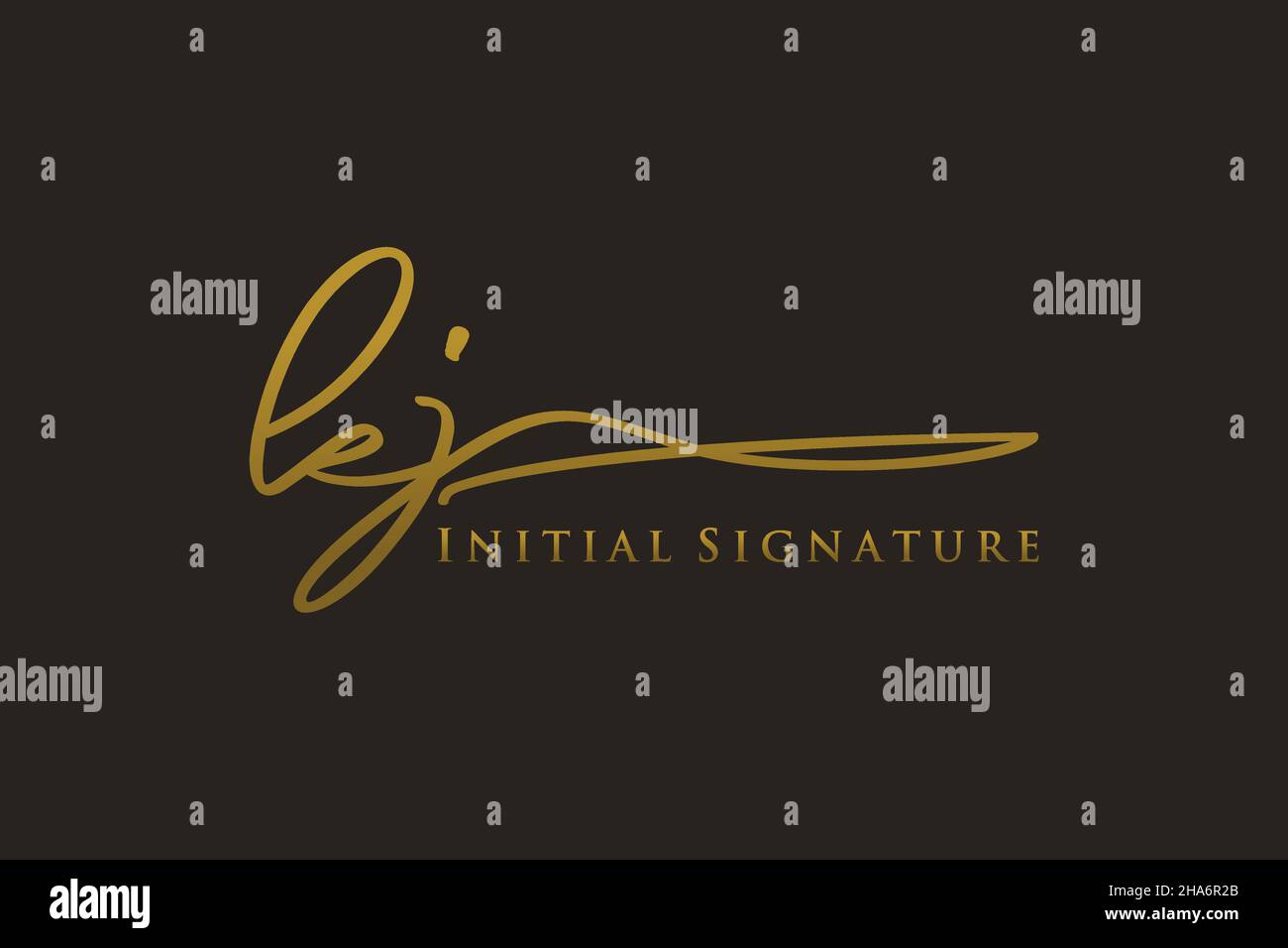 KJ Letter Signature Logo Template elegant design logo. Hand drawn ...