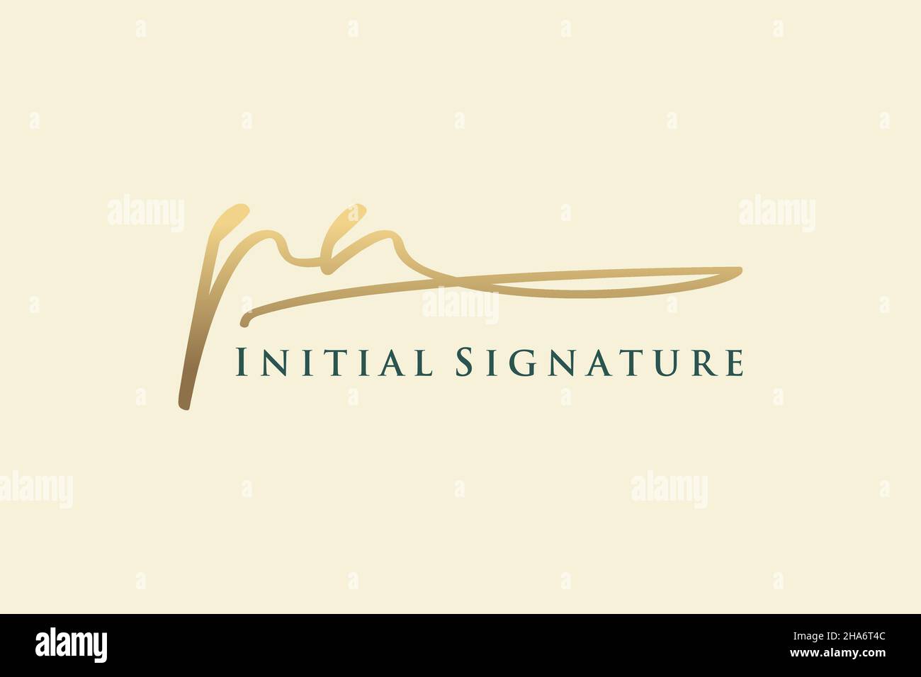 PN Letter Signature Logo Template elegant design logo. Hand drawn Calligraphy lettering Vector illustration. Stock Vector