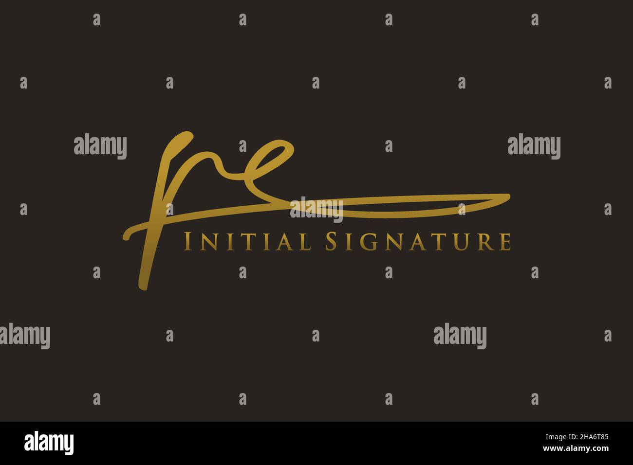 PE Letter Signature Logo Template elegant design logo. Hand drawn