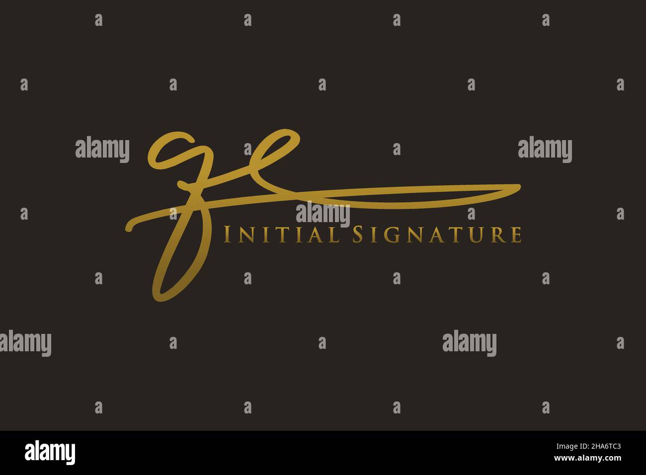 QE Letter Signature Logo Template elegant design logo. Hand drawn Calligraphy lettering Vector illustration. Stock Vector