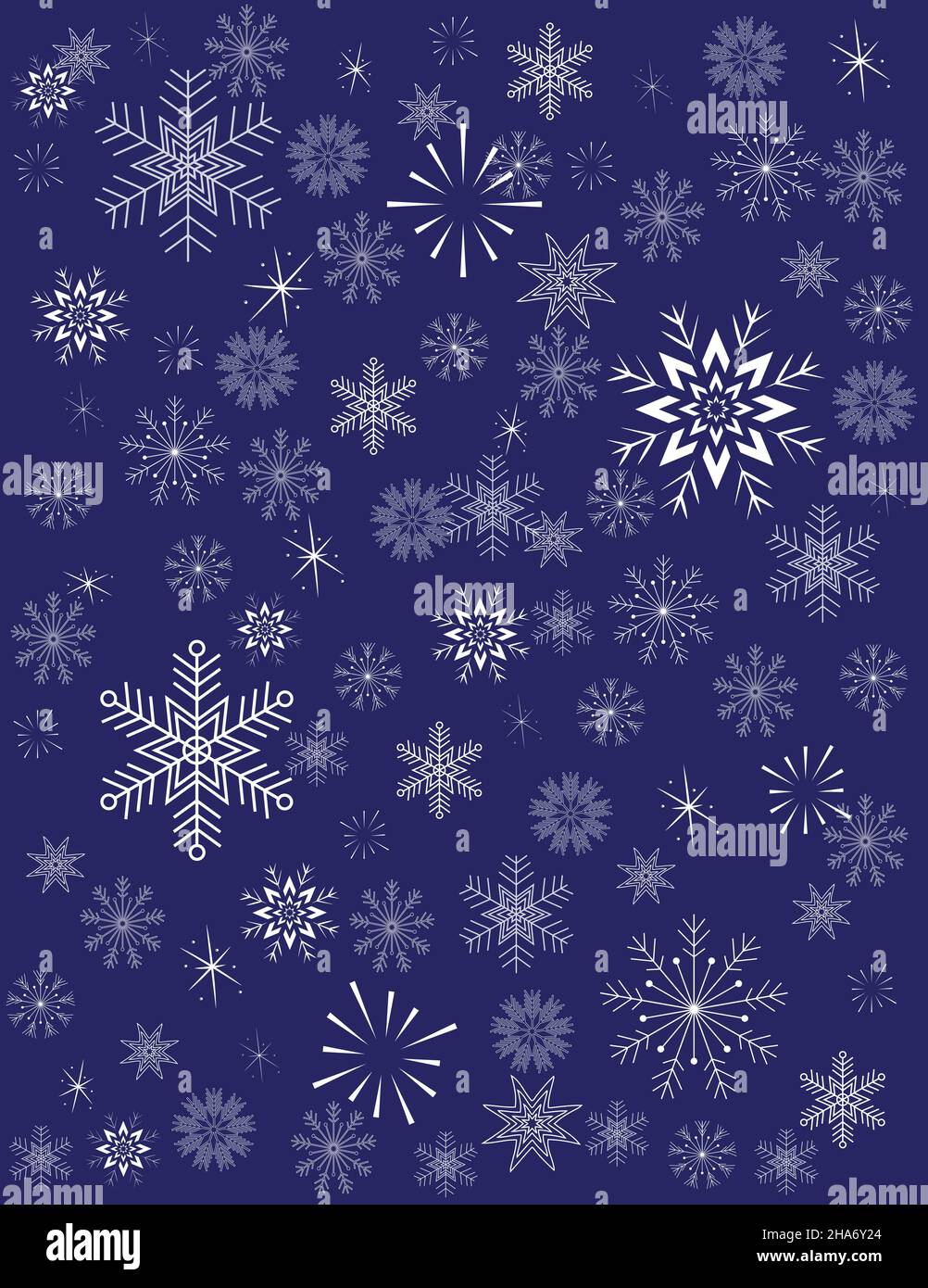 blue background with white snowflakes Stock Vector Image & Art - Alamy