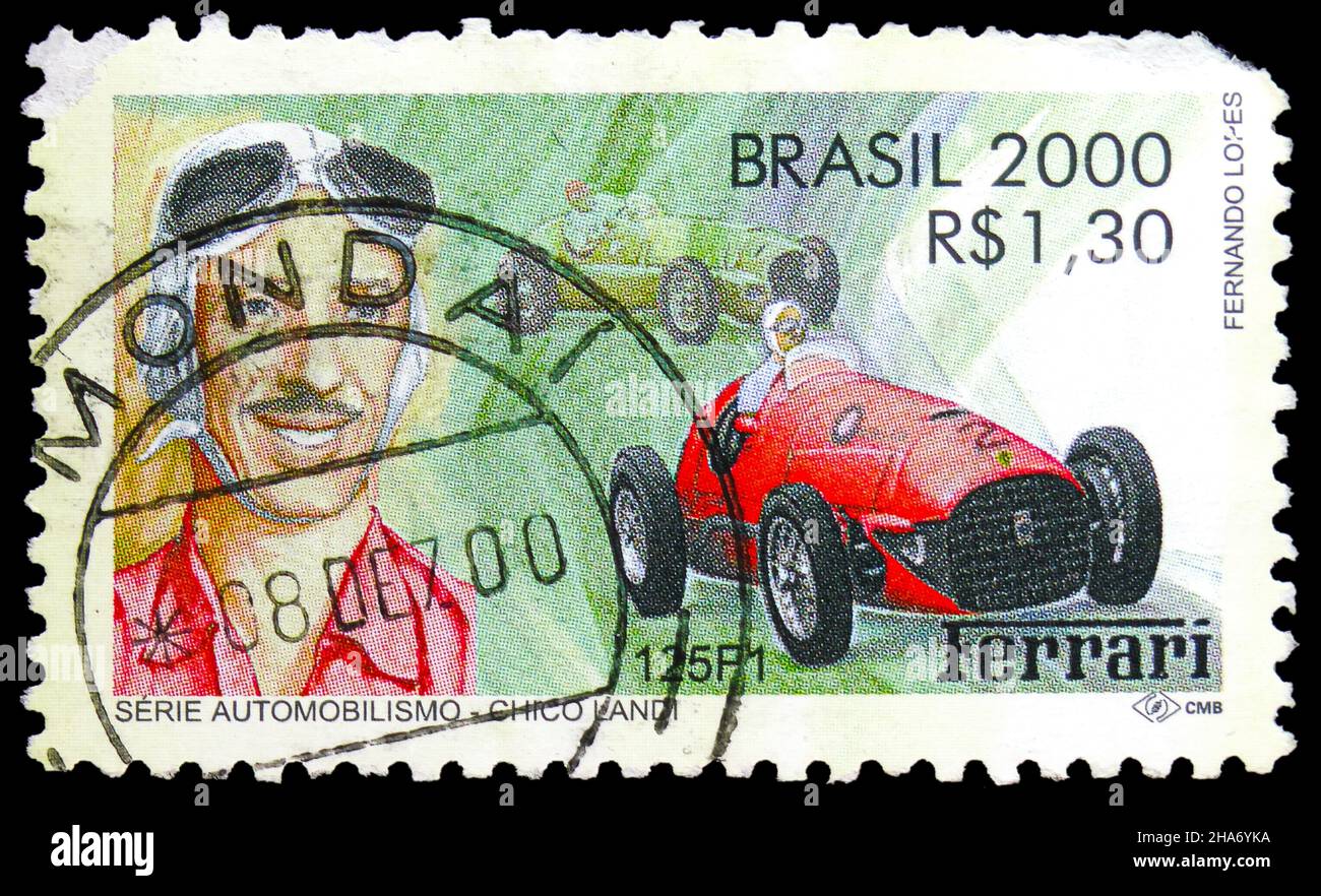 MOSCOW, RUSSIA NOVEMBER 4, 2021 Postage stamp printed in Brazil