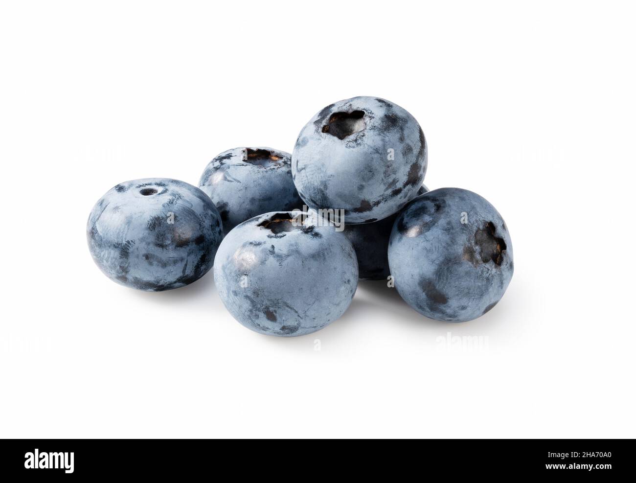 Blueberries placed on a white background. Close-up. Texture. Stock Photo