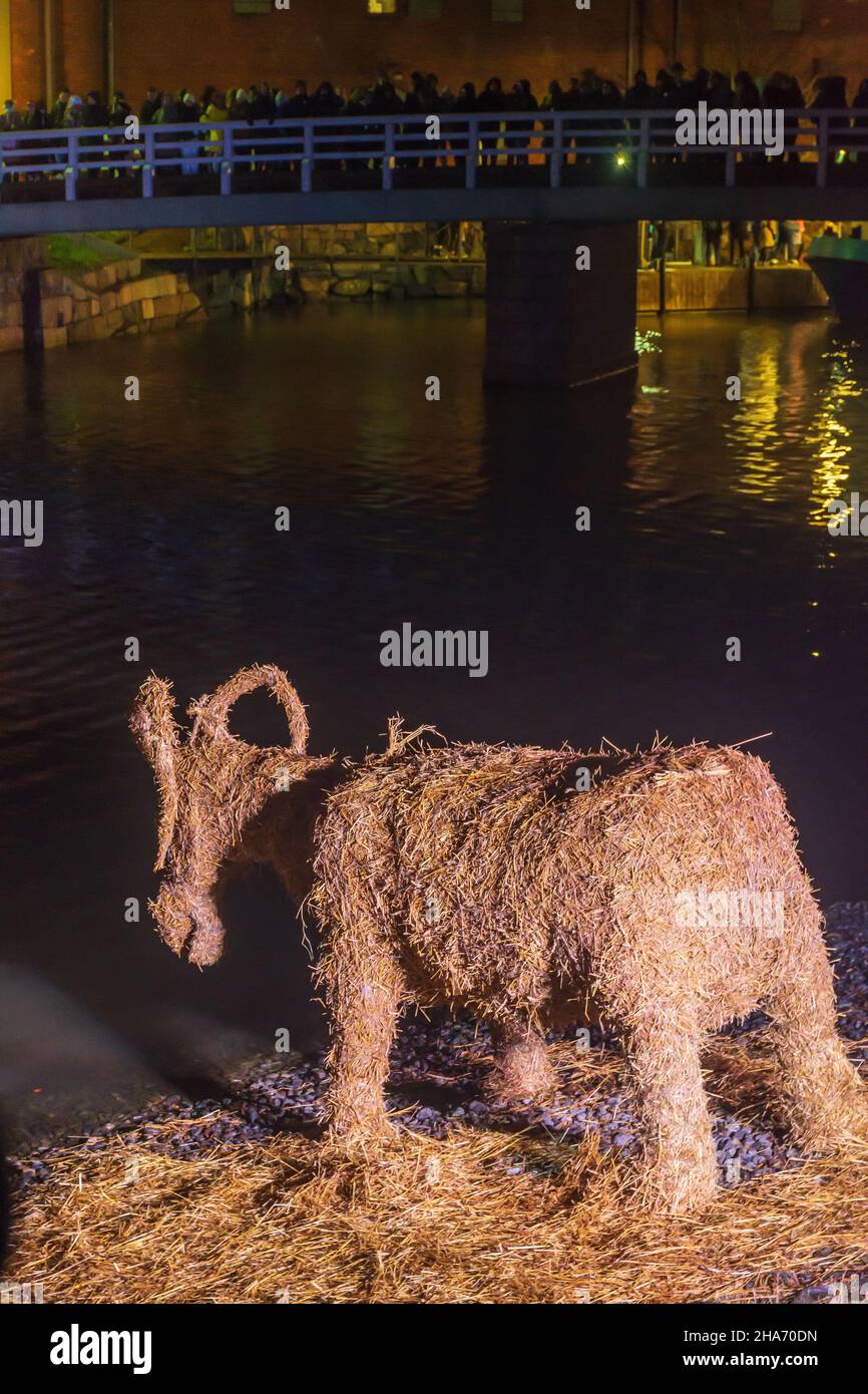 Straw Goat Kekripukki Before It Gets Burned In Suomenlinna Fortress straw-goat-kekripukki-before-it-gets-burned-in-suomenlinna-fortress