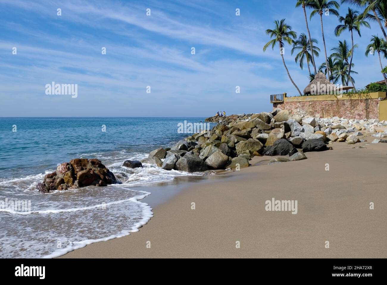 Puerto Vallarta Mexican vacation rock beaches people on the rocks Stock ...