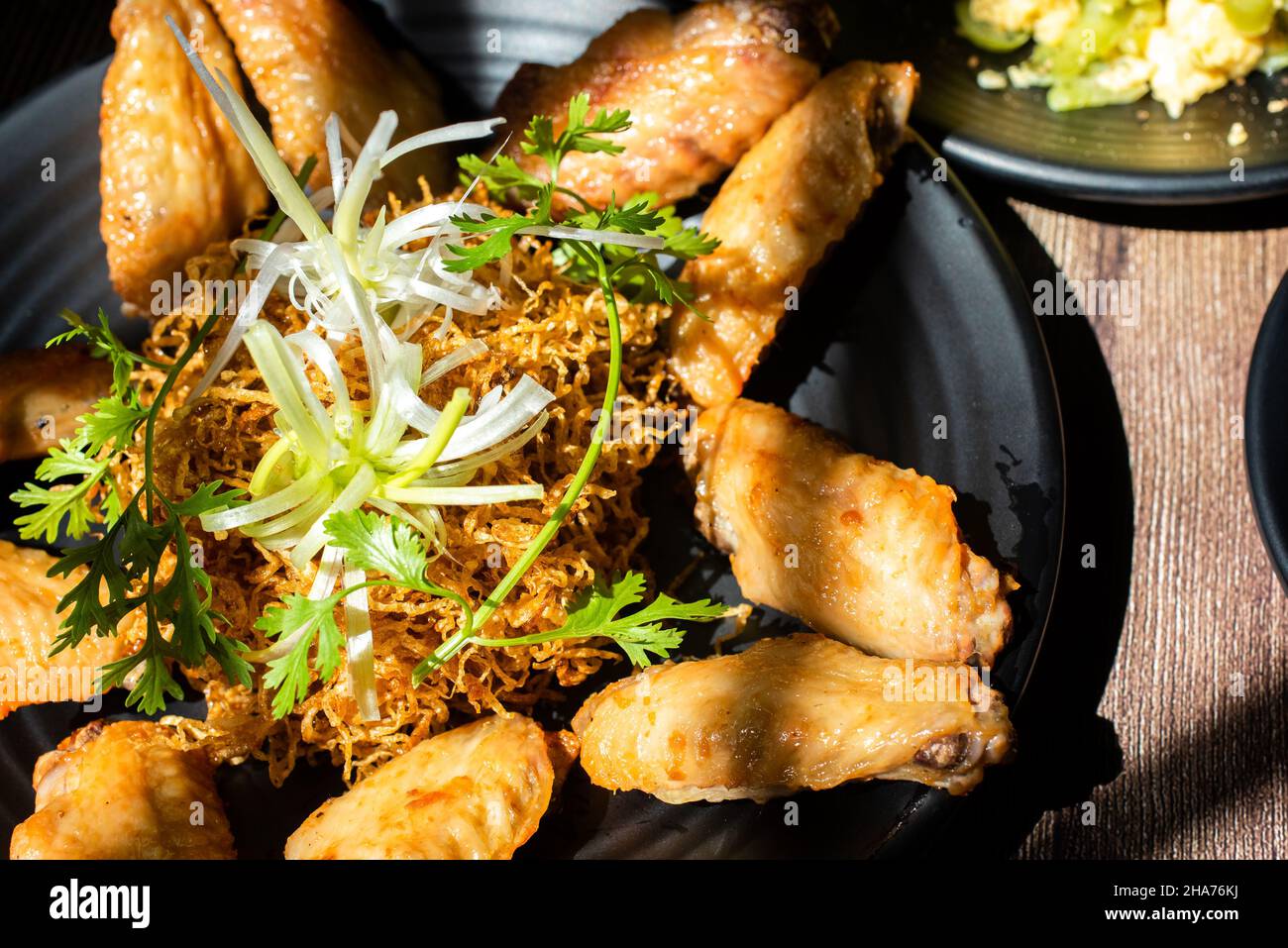 Fried chicken wings with fish sauce is a very special Vietnamese dish with ingredients including