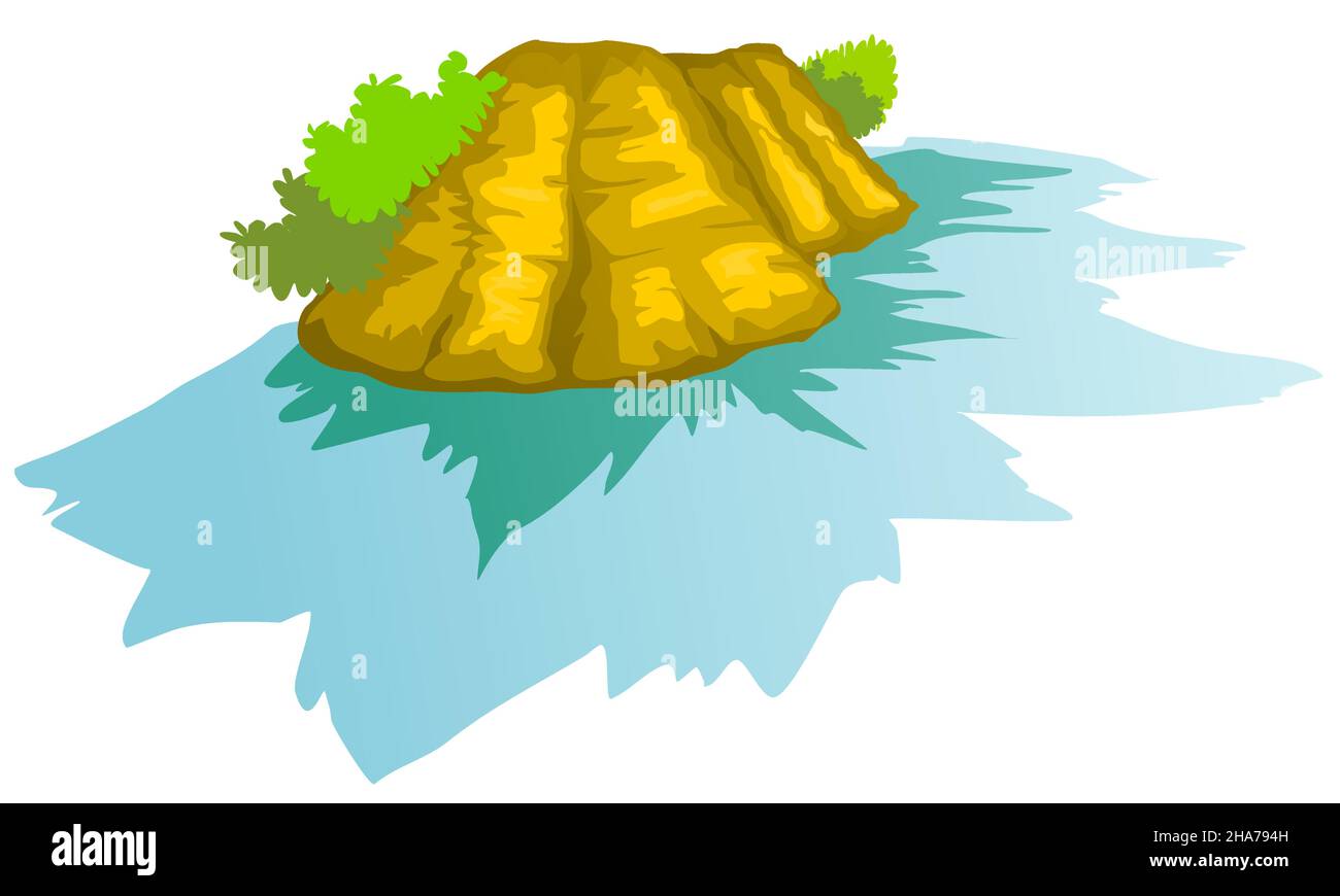 vector island isolated on white background Stock Vector