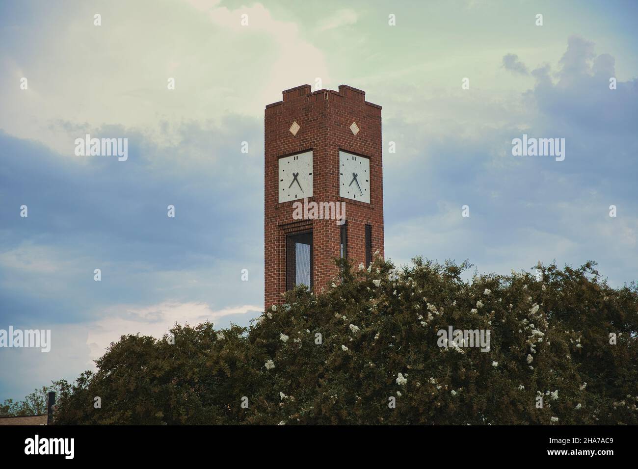 Famous Simpsonville clock tower in the USA Stock Photo Alamy