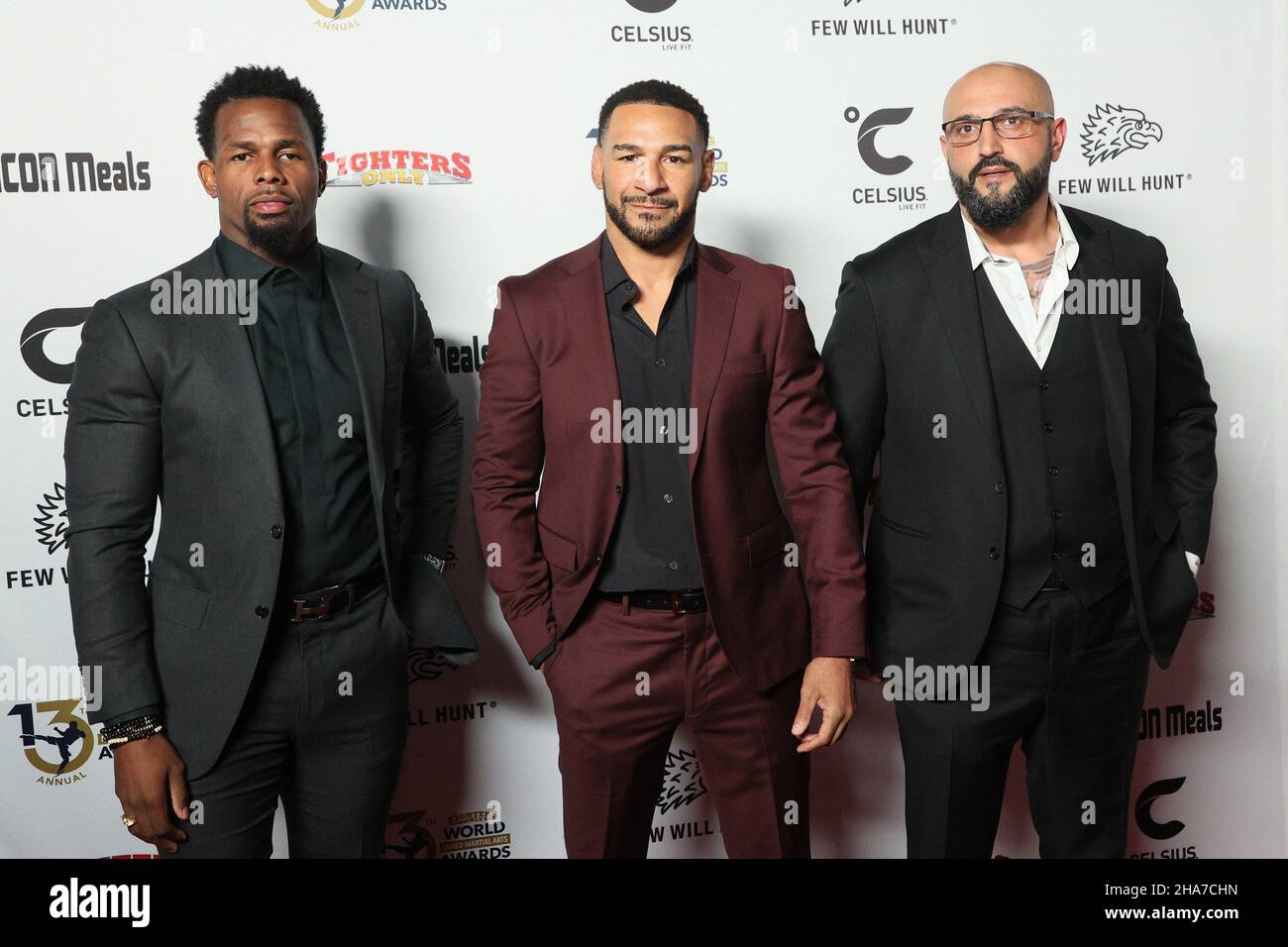 Las Vegas, NV, USA. 10th Dec, 2021. Wesley Santos, Moa Dern Santos,  Mackenzie Dern at arrivals for 13th Annual Fighters Only World MMA Awards,  Worre Studios, Las Vegas, NV December 10, 2021.