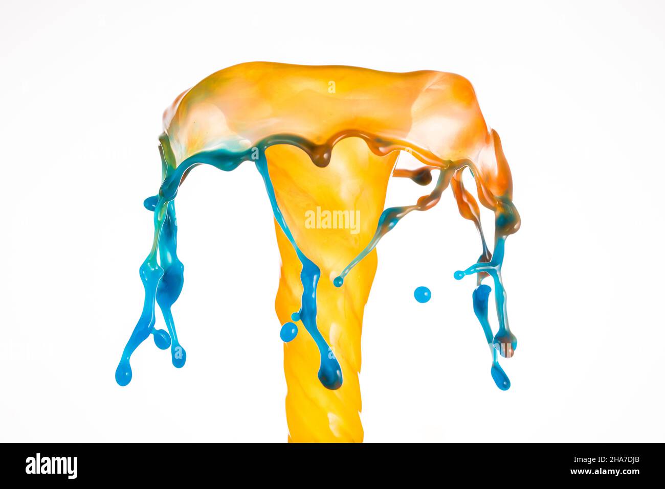 Abstract illustration of colorful liquid on a white background Stock ...