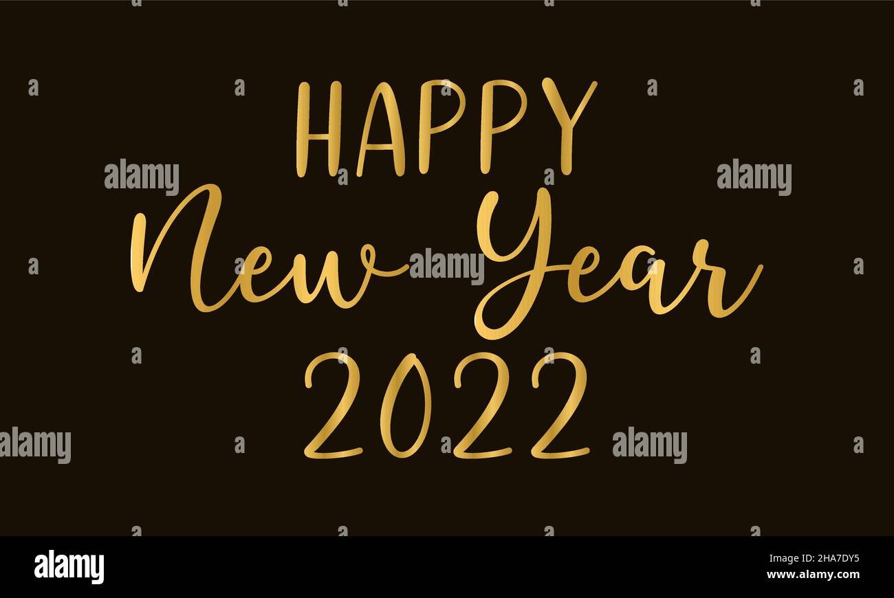 Hand sketched HAPPY NEW YEAR quote. Lettering for poster, sticker, flyer, header, card, advertisement, announcement.  Stock Vector