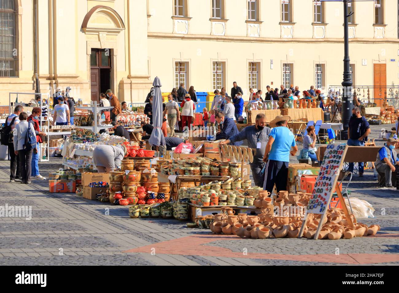 September 5 2021 - Sibiu, Hermannstadt, Romania: Targ Ceramica. The Famous  yearly organized ceramic market Stock Photo - Alamy