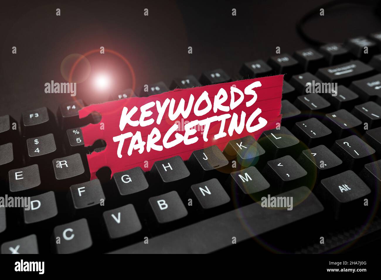 Text sign showing Keywords Targeting. Conceptual photo Use Relevant ...