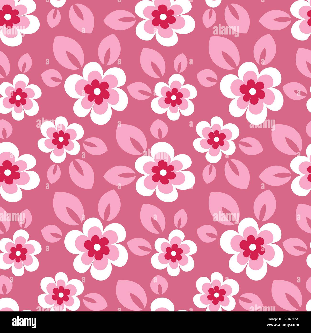 Seamless pattern, endless texture - Illustration on a square background - stylized zwei - graphics. Plants. summer, field, meadow, flower bed. Design Stock Vector