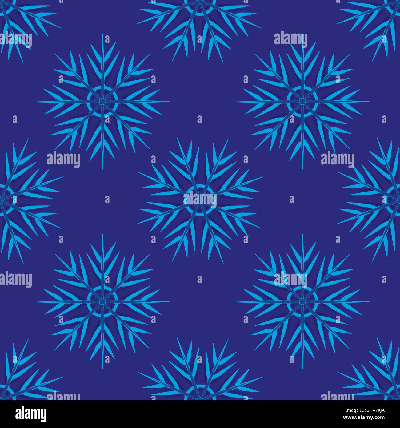 A seamless pattern on a square background is snowflakes. Design element ...