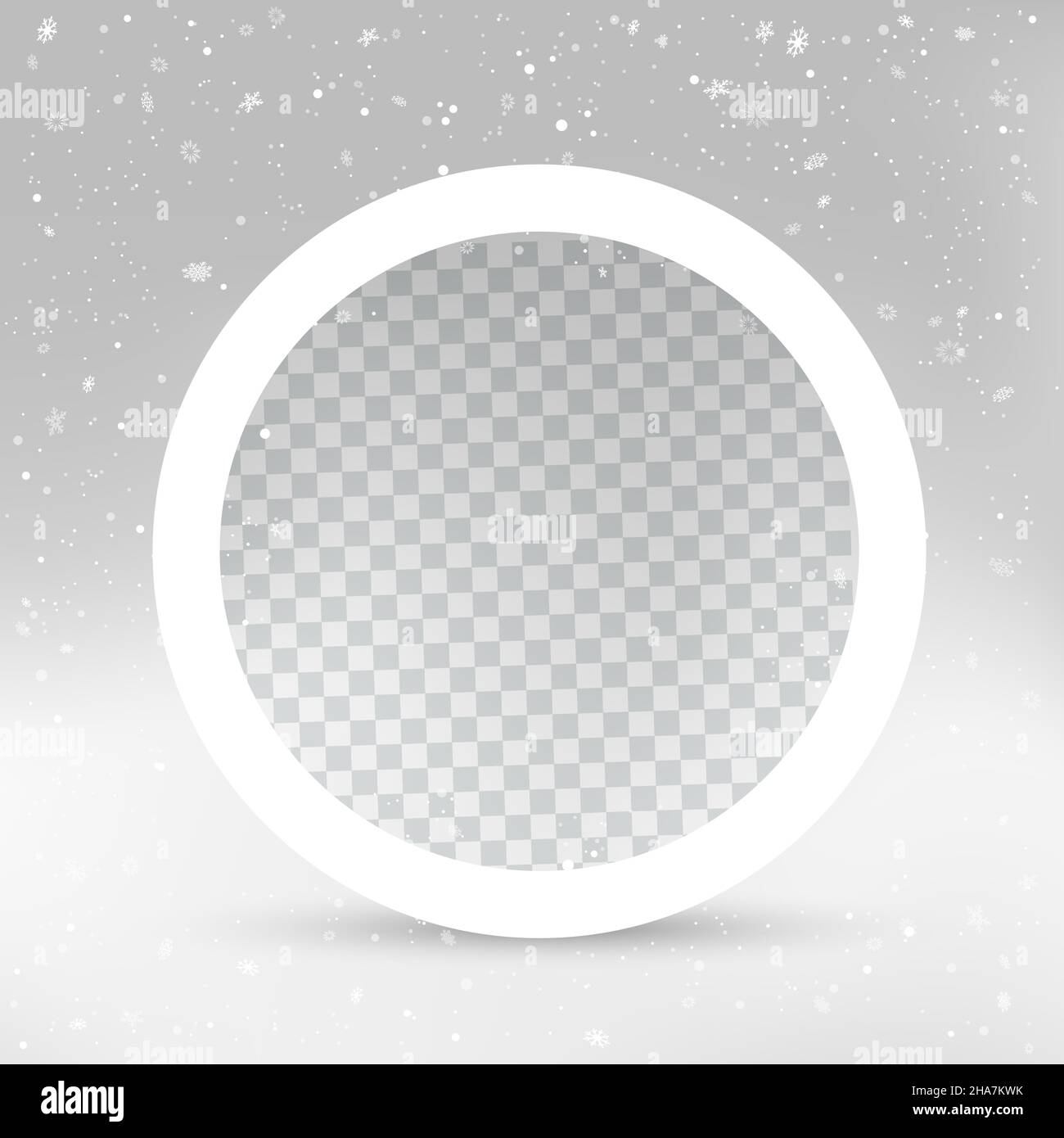 Christmas circle photo frame template mockup Stock Vector Image & Art