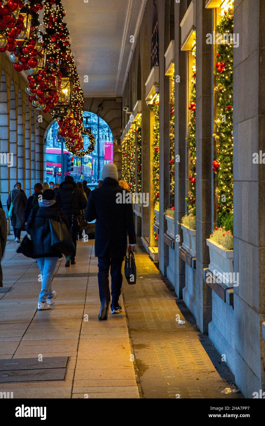 The Ritz Hotel at Christmas Stock Photo