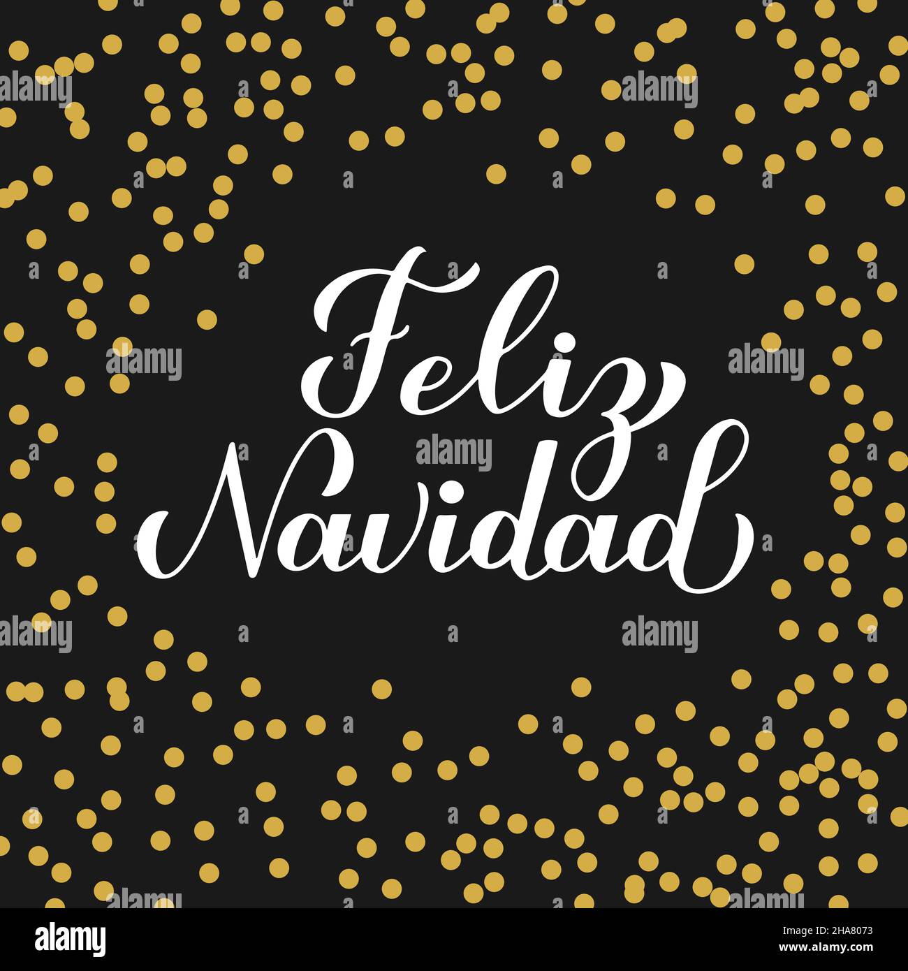 Feliz Navidad calligraphy hand lettering. Merry Christmas typography ...