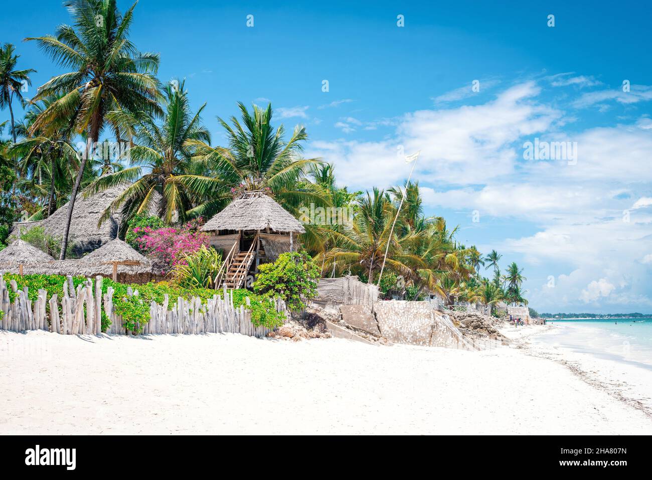 Paje Beach on Zanzibar Island in Tanzania Stock Photo