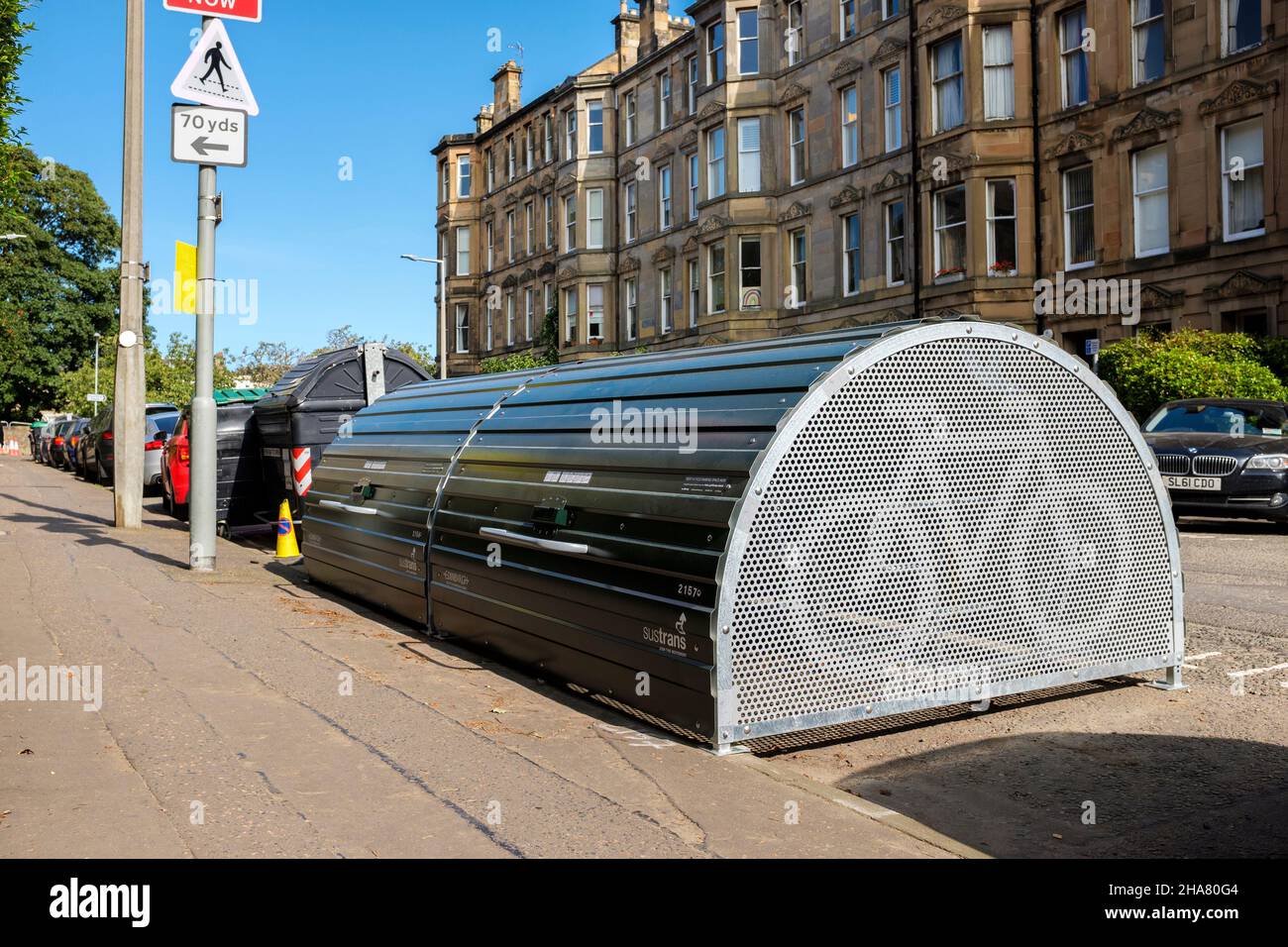 Cyclehoop secure onstreet bicycle storage, in the Morningside district