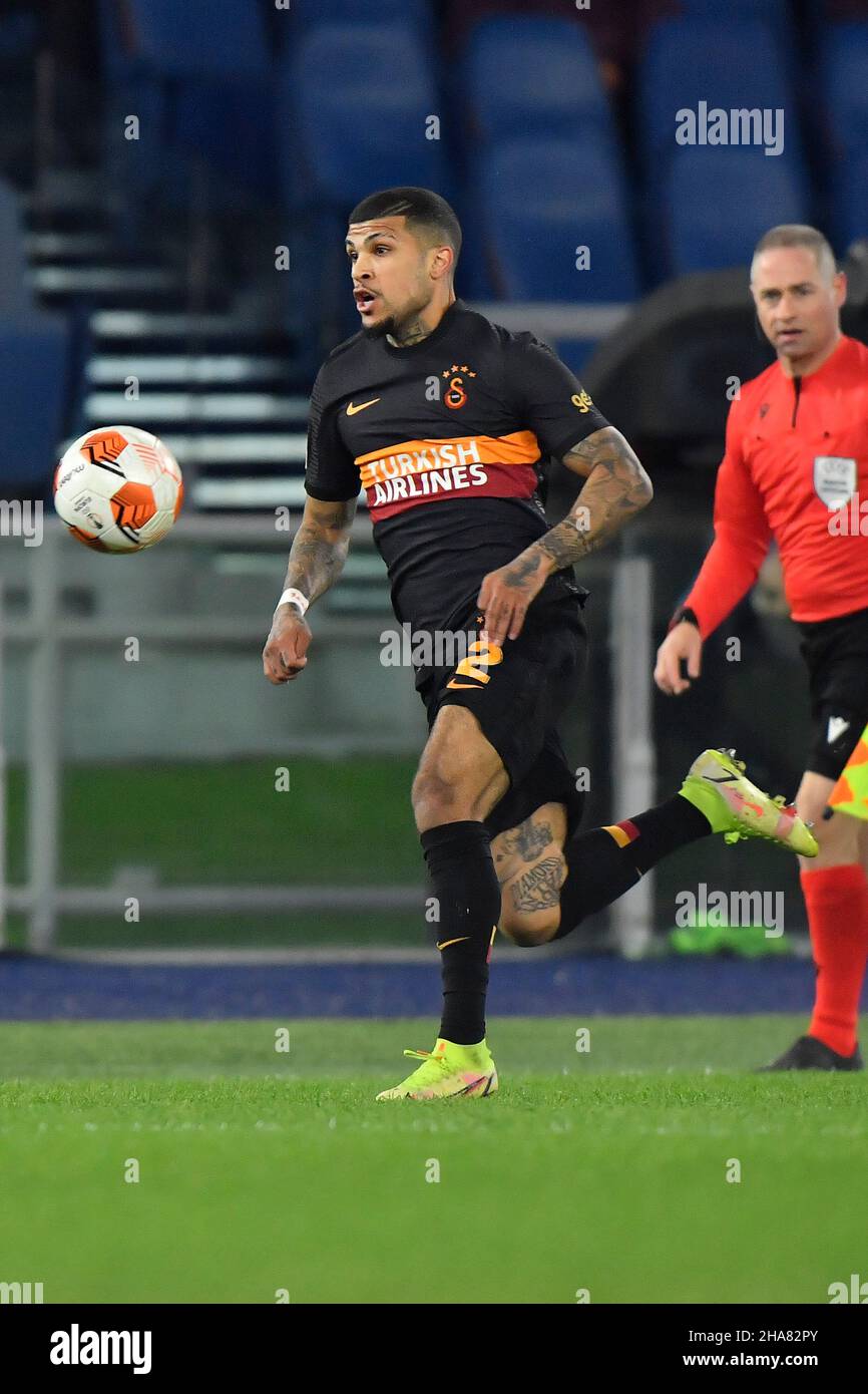 Rome, Italy. 09th Dec, 2021. Deandre Yedlin of Galatasaray A? in action during the UEFA Europa League group E match between Lazio Roma and Galatasaray A? at Stadio Olimpico on 9th of December, 2021 in Rome, Italy. (Photo by Domenico Cippitelli/Pacific Press/Sipa USA) Credit: Sipa USA/Alamy Live News Stock Photo